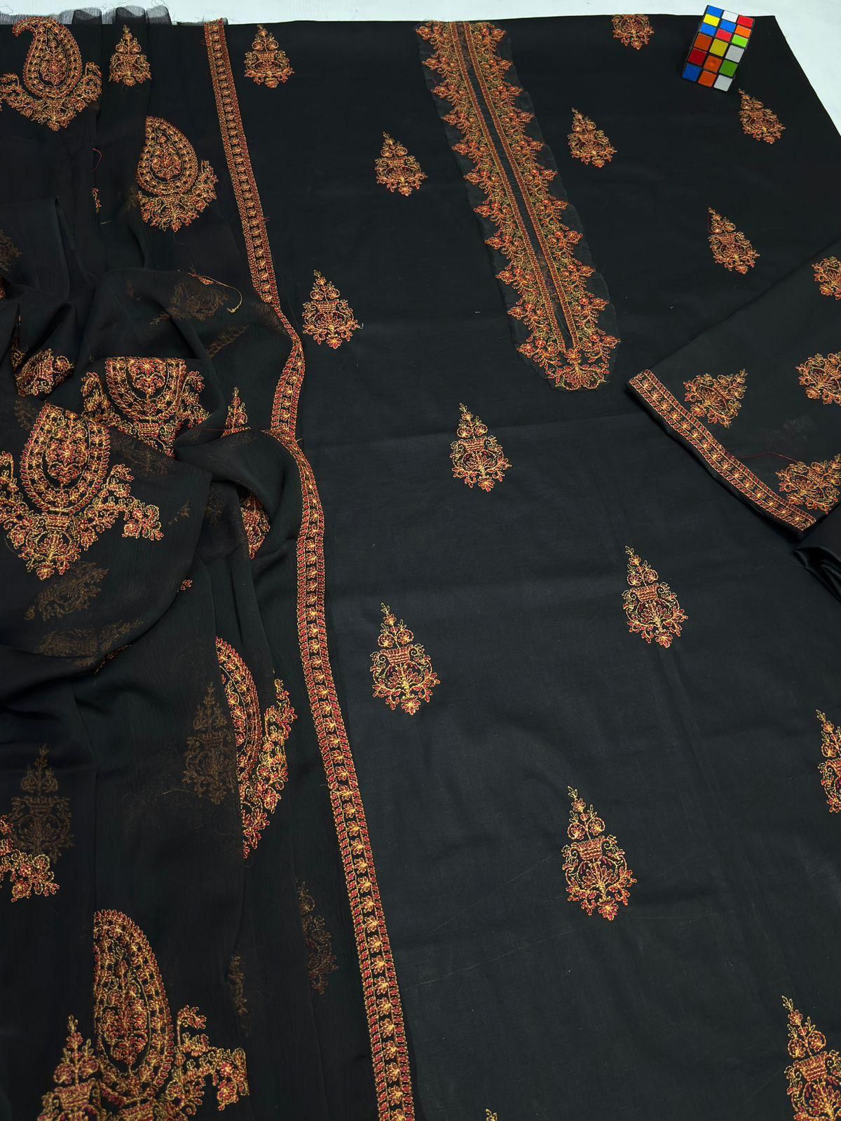 Bareeze Black Embroidered Set