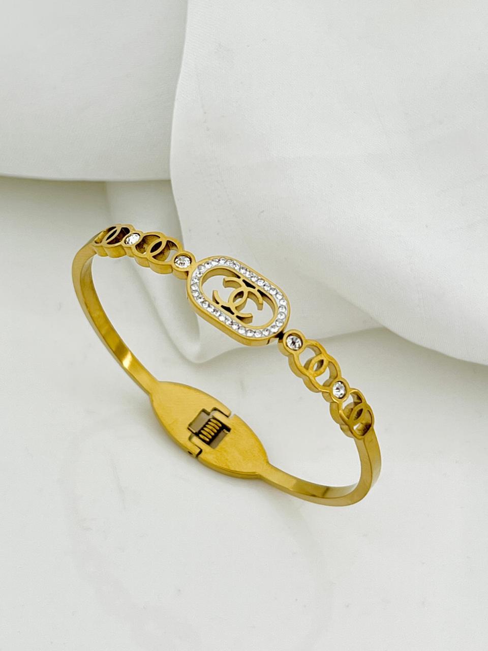 Crystal Oval Cuff Bracelet