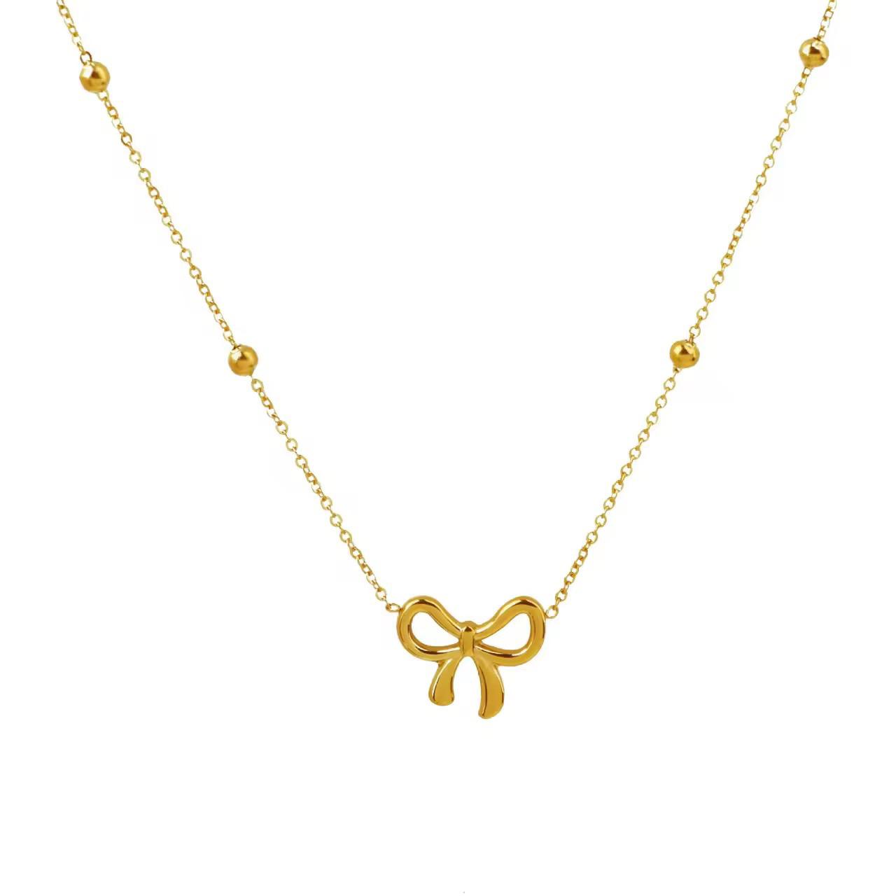 Bow Bead Necklace