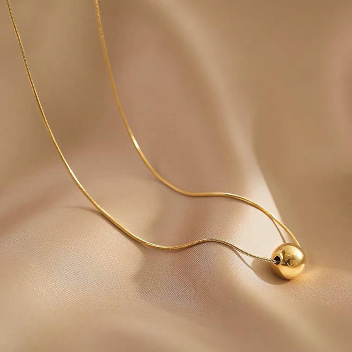 Gold Sphere Snake Chain